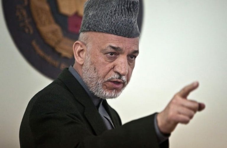Afghan President Hamid Karzai speaks at Afghanistan's Independent Election Commission (IEC) in Kabul April 1, 2010. REUTERS/Ahmad Masood (AFGHANISTAN - Tags: POLITICS)