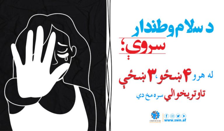 بنر سروی خشونت علیه زنان Pashto -01