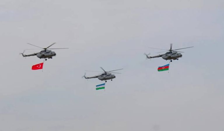 A military exercise involving 3,500 troops from Azerbaijan, Turkey, and Uzbekistan