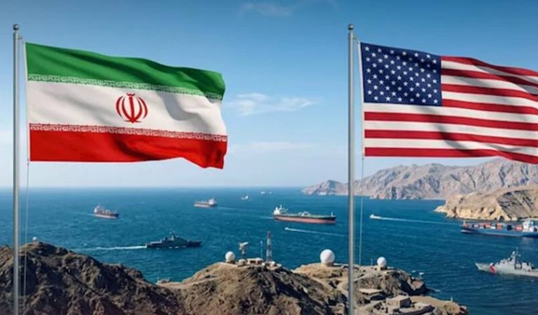 Flags of Iran and the United States
