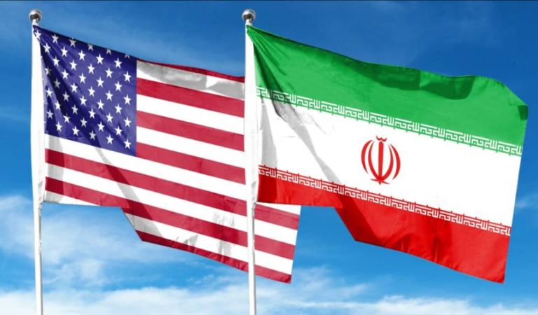 Flags of the United States and Iran1