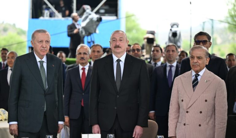 Ilham Aliyev, Recep Tayyip Erdogan and Shahbaz Sharif