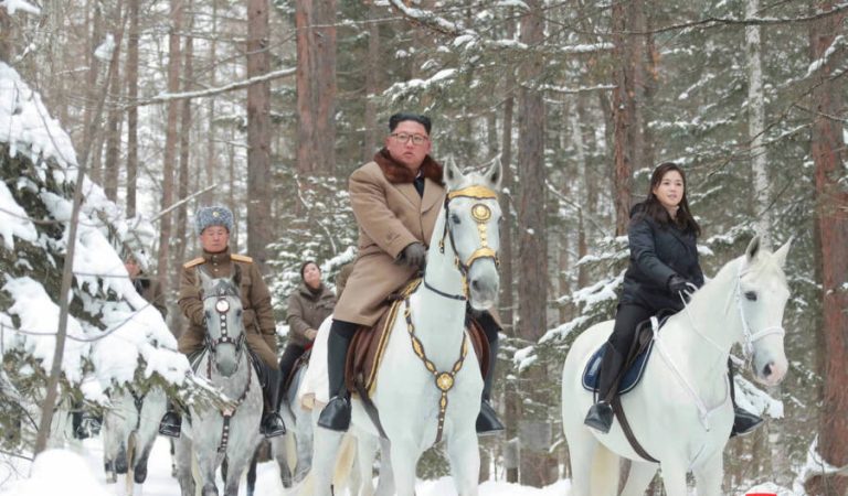 Kim Jong-un is riding a horse