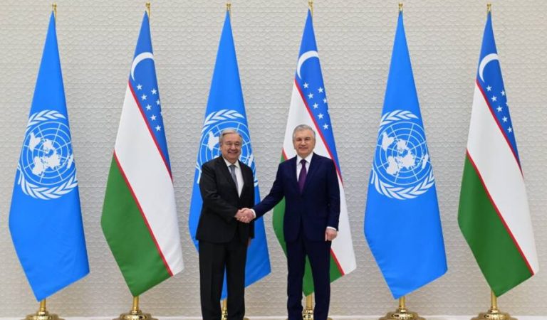 Meeting between Guterres and Mirzayev