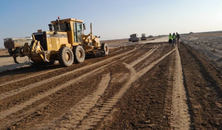 Practical work on the Aqineh-Andkhoy railway line