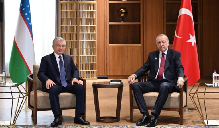 Recep Tayyip Erdoğan and Shavkat Mirziyoyev in Kazakhstan2