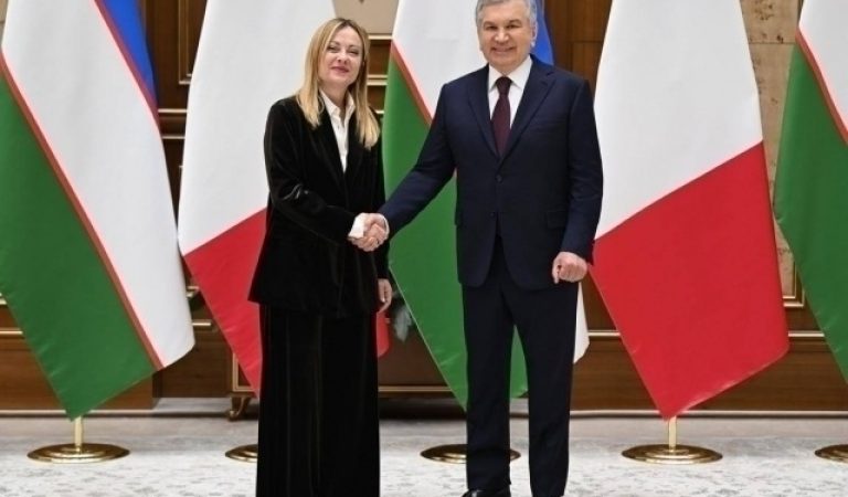 Shavkat Mirziyoyev and Georgia Meloni