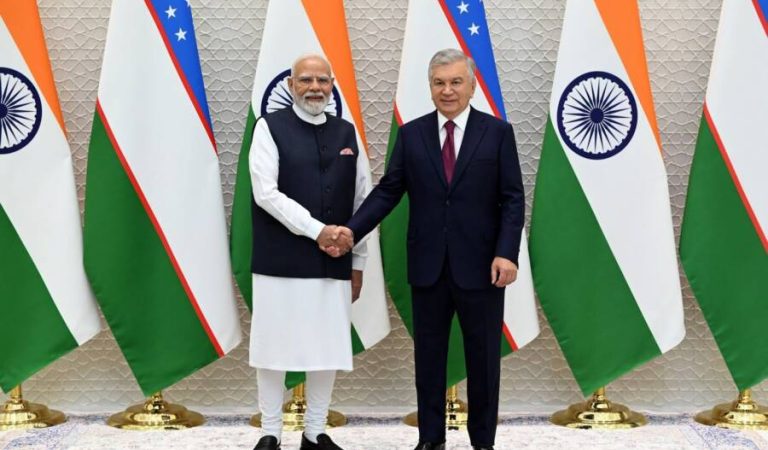 Shavkat Mirziyoyev and Narendra Modi7