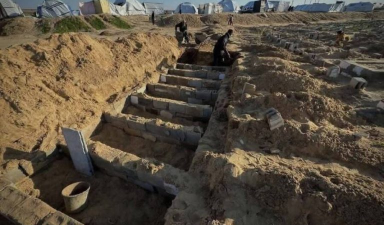 The buried martyrs in Gaza