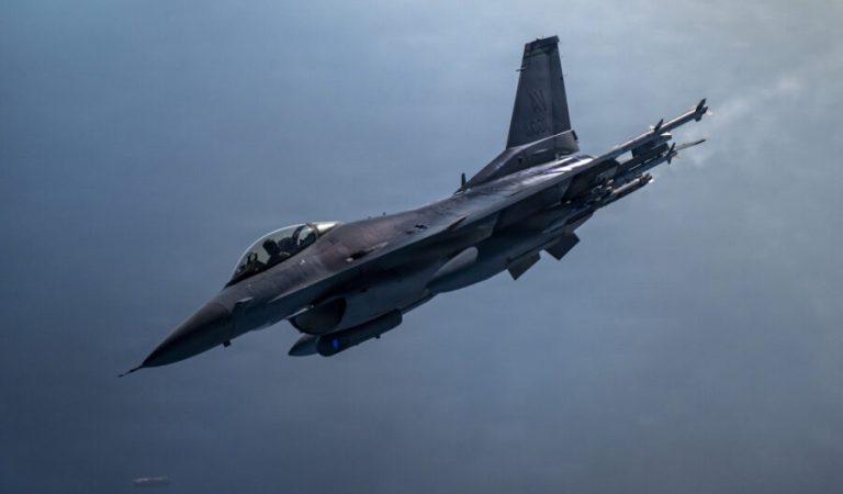 A U.S. Air Force F-16 Fighting Falcon aircraft flies in the U.S. Central Command area of responsibility June 5, 2026. (U.S. Air Force photo by Senior Airman Adriana Jordan-Alcaniz)