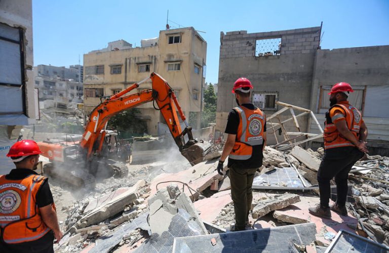 Bodies Of Palestinians Killed Eight Months Ago Begin To Be Removed From Rubble