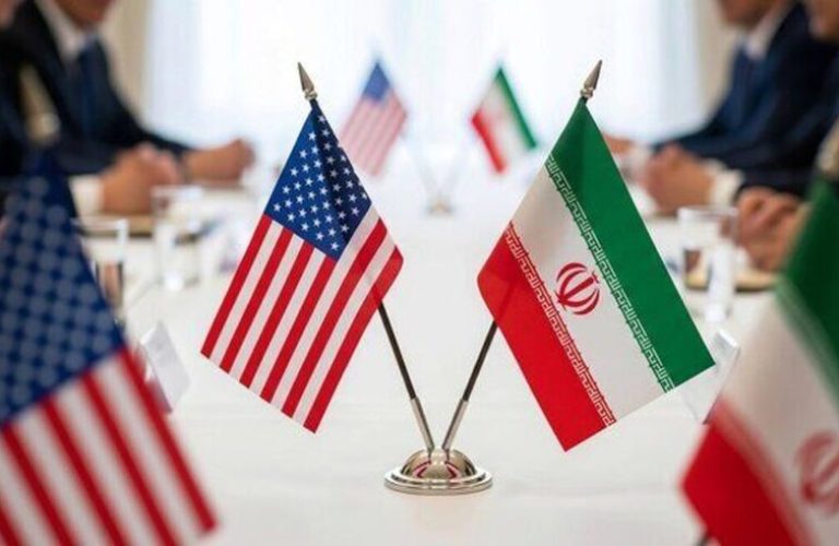Iran and America flags