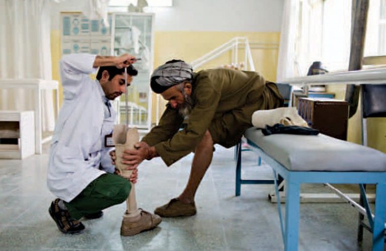 A person with a disability in Afghanistan