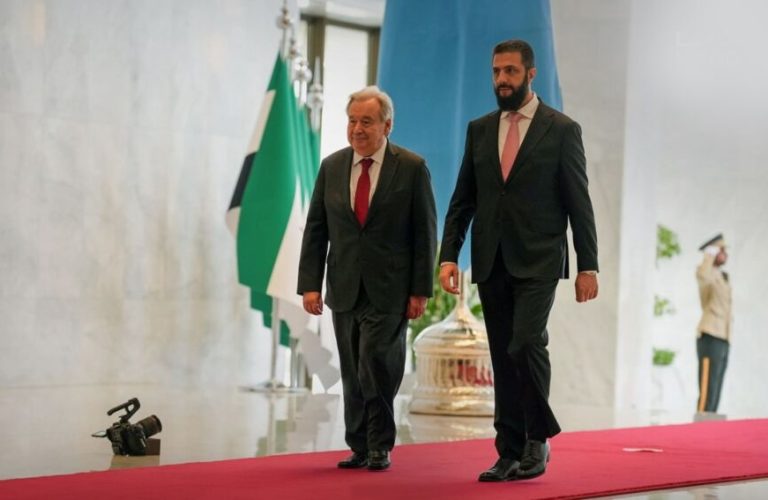 Guterres and Ahmed al-Shara