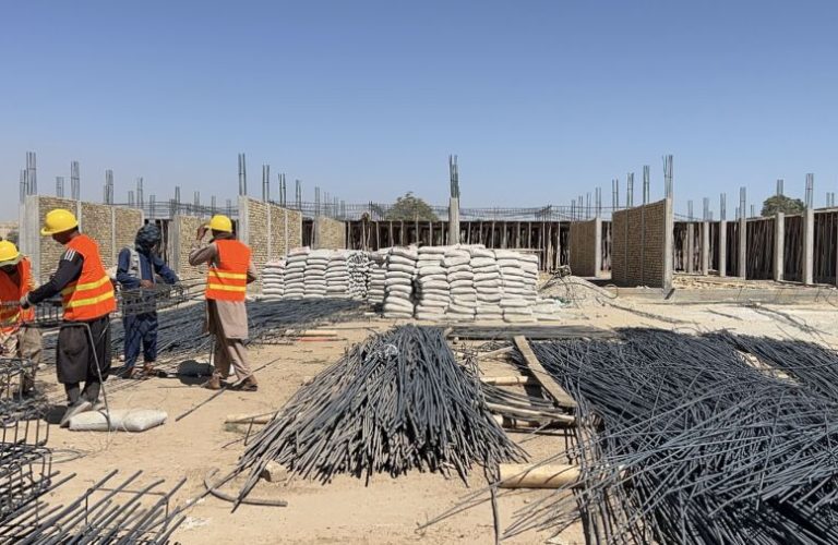 Construction work on four commercial centers has begun in the Sholgara district of Balkh