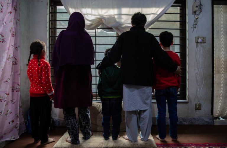 An Afghan who worked with the U.S. in his apartment on January 22, 2025 in Islamabad, Pakistan. His family's resettlement case was denied, they were deported and are now in hiding.