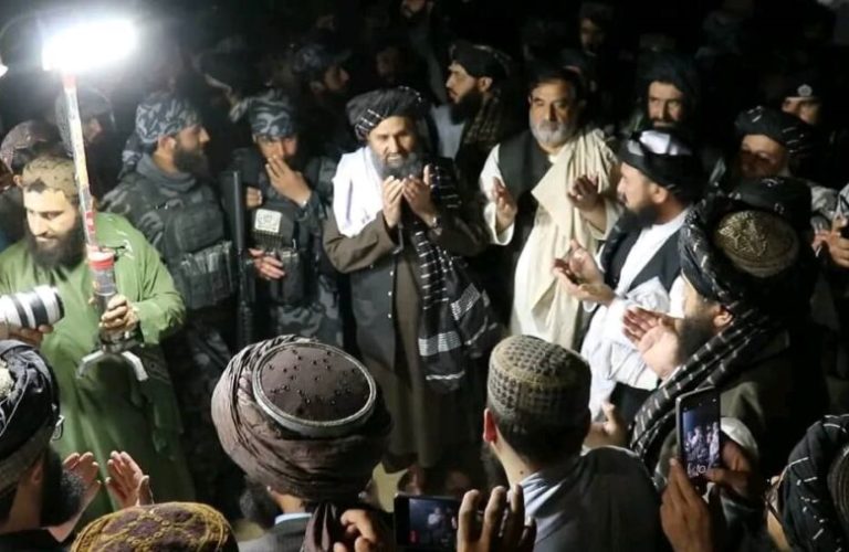 Mullah Baradar laid the foundation stone of an industrial park in Kunduz