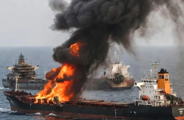 Oil tanker exploded in the Strait of Hormuz