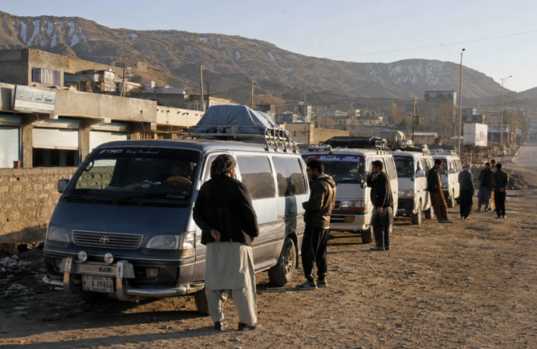 Returning Empty-Handed Daykundi Drivers Await Passengers and Work