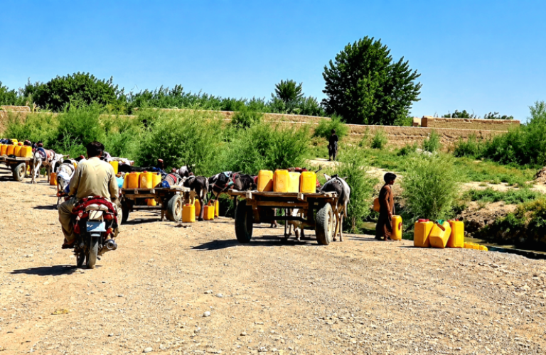 کم‌بود آب در کندز