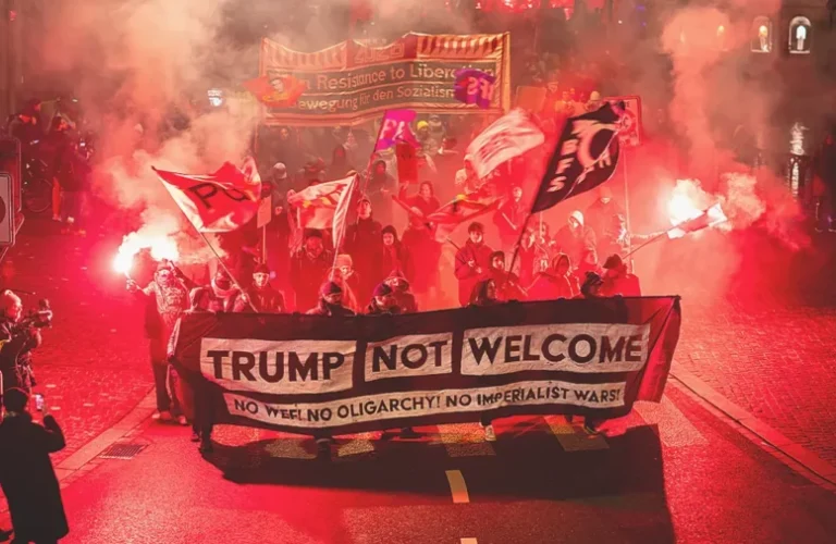 trump-davos-protests-flags
