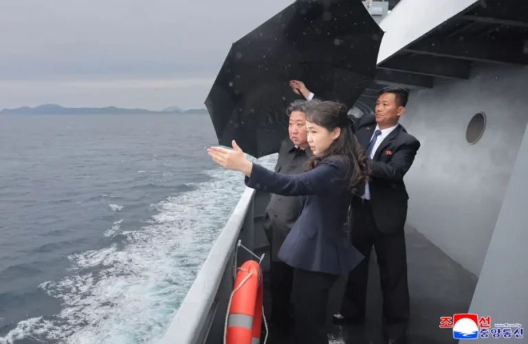 North Korean leader and his daughter