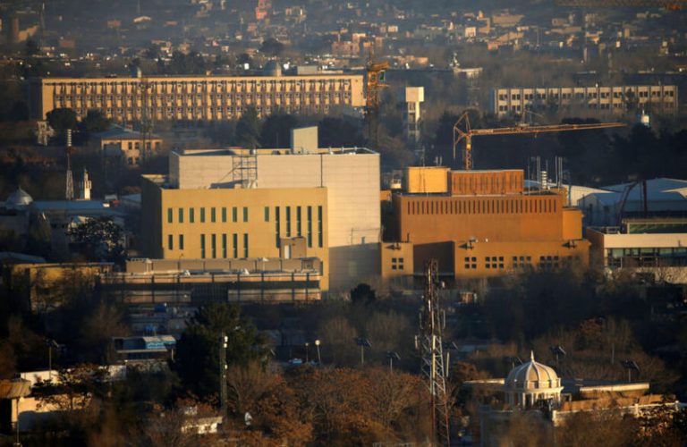 FILE PHOTO - View of the U.S. Embassy (front buildings) in Kabul, Afghanistan, January 20, 2016.        REUTERS/Omar Sobhani/File Photo