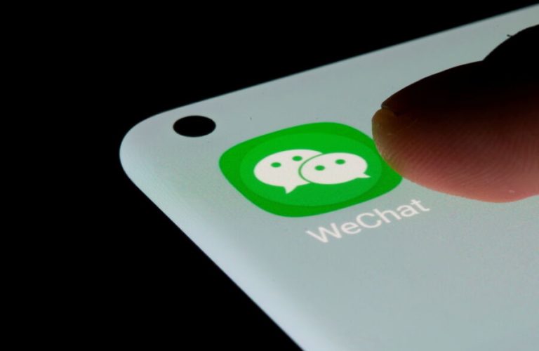 FILE PHOTO: WeChat app is seen on a smartphone in this illustration taken, July 13, 2021. REUTERS/Dado Ruvic/Illustration/File Photo